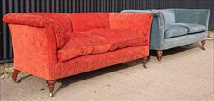 1910 Howard and Sons Baring sofa on turned legs _18.JPG